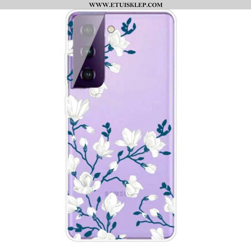 Etui do Samsung Galaxy S21 5G Białe Kwiaty